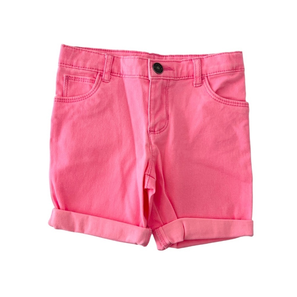 Carter's Denim Pink Mid-Length Kids Shorts with Rolled Cuffs | Toddler Girl 3T